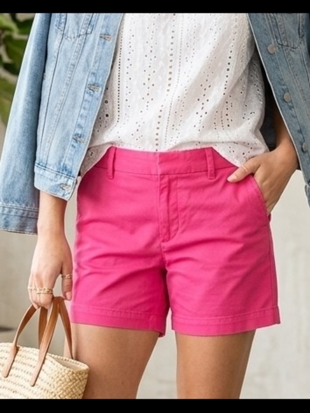 J. Crew Bright Pink Chino Bermuda Shorts